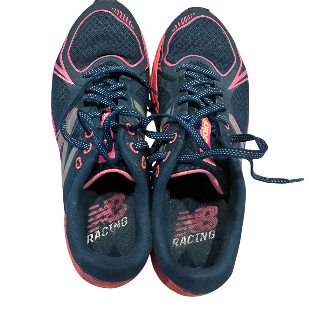 Final Price! New Balance Women's Racing Shoes - Navy and Pink size 9 - Picture 2 of 5